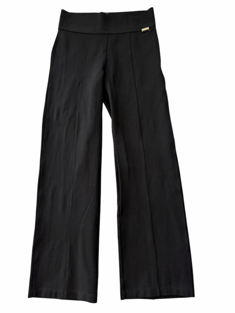 Calvin Klein Black Power Stretch Ponte Straight Legging Size Medium High Waist